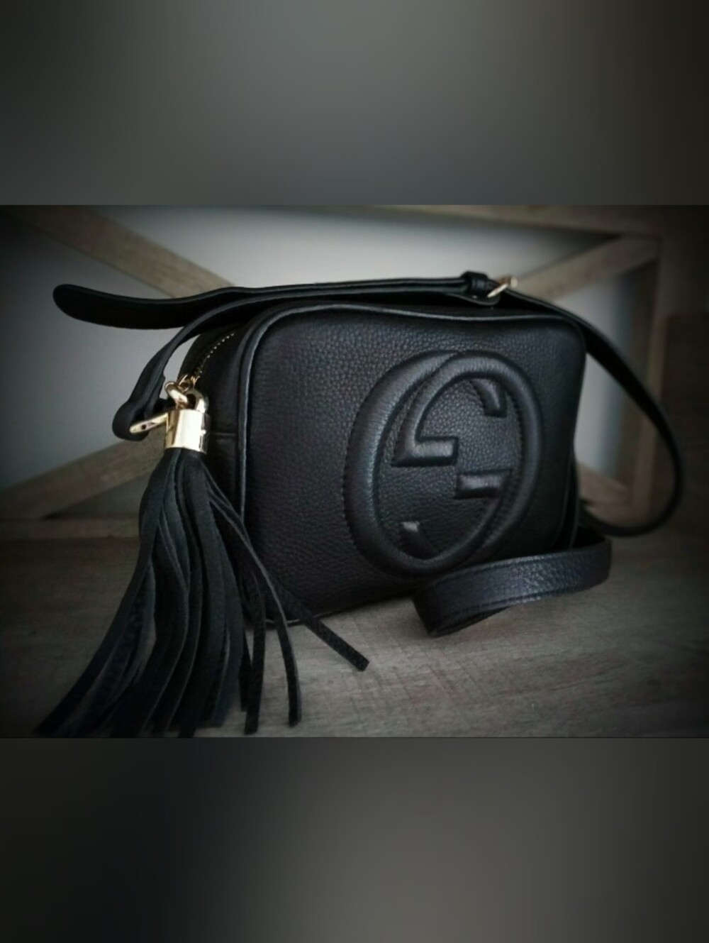 Gucci Soho Black Leather Disco Shoulder Bag